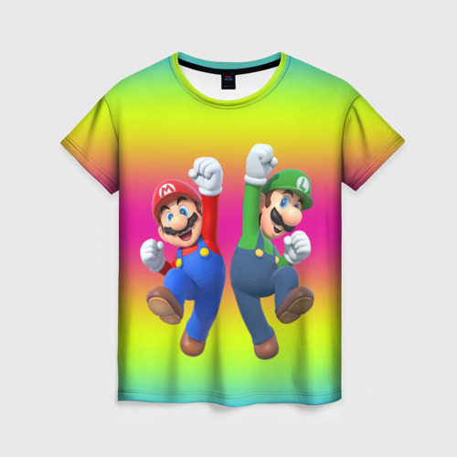 Женская футболка 3D Братья Марио, цвет 3D печать