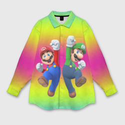 Мужская рубашка oversize 3D Братья Марио