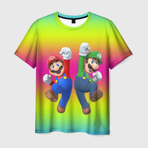 Мужская футболка 3D Братья Марио, цвет 3D печать