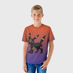 Детская футболка 3D  Умбреон  покемон-кот - фото 2