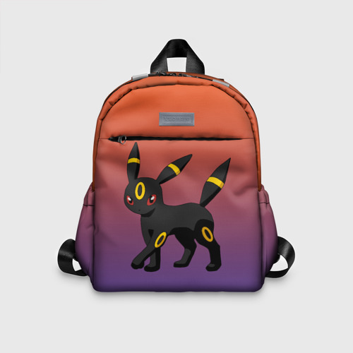 Детский рюкзак 3D с принтом Умбреон  покемон-кот, вид спереди #2