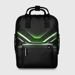 Зеленый неоновый абстракт – Женский рюкзак 3D с принтом купить