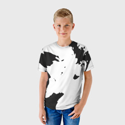 Детская футболка 3D Черный силуэт Брэд Питт - фото 2