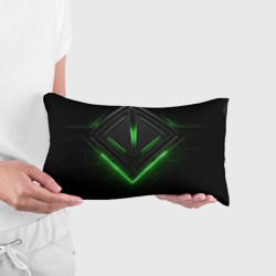 Подушка 3D антистресс  Зеленая неоновая эмблема будущего - фото 2