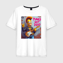 Мужская футболка хлопок Oversize Homer Simpson - punk's not dead