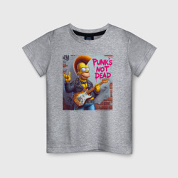 Детская футболка хлопок Homer Simpson - punk's not dead