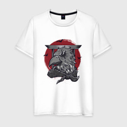 Японский ворон самурай – Мужская футболка хлопок с принтом купить со скидкой в -20%