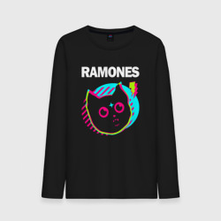 Мужской лонгслив хлопок Ramones rock star cat