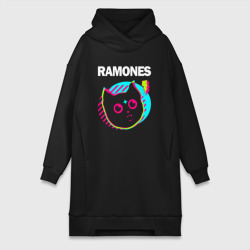 Платье-худи хлопок Ramones rock star cat