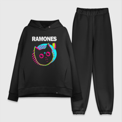 Женский костюм хлопок Oversize Ramones rock star cat