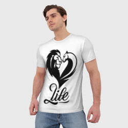 Мужская футболка 3D Жизнь - фото 2