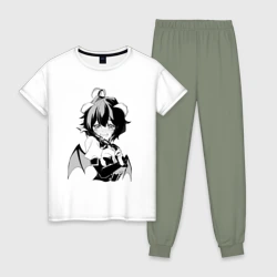 Женская пижама с белой футболкой хлопок Утэна - Становясь волшебницей
