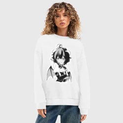 Женский свитшот oversize без начеса хлопок Утэна - Становясь волшебницей - фото 2