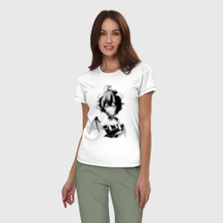 Женская пижама с белой футболкой хлопок Утэна - Становясь волшебницей - фото 2