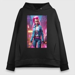 Женское худи Oversize хлопок Cool Barbie - ai art