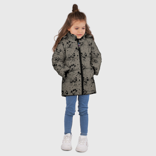 Зимняя куртка для девочек 3D Микки матрос - паттерн, цвет светло-серый - фото 5
