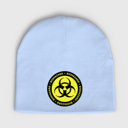 Детская шапка демисезонная Warning - biohazard 