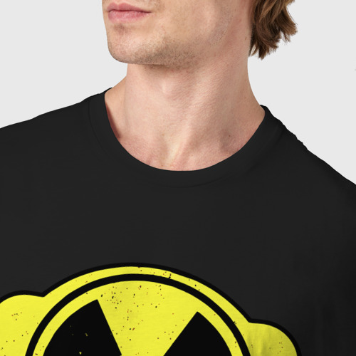 Мужская футболка хлопок Предупреждение - радиоактивен , цвет черный - фото 6