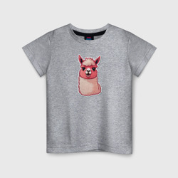 Розовая альпака – Детская футболка хлопок с принтом купить со скидкой в -20%