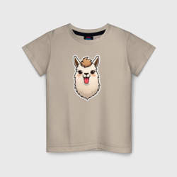 Милая альпака – Детская футболка хлопок с принтом купить со скидкой в -20%