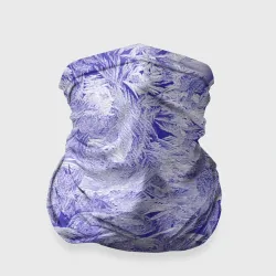 Бандана-труба 3D Морозные узоры на синем стекле