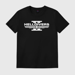 Мужская футболка хлопок Helldivers 2 logo