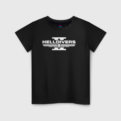 Детская футболка хлопок Helldivers 2 logo