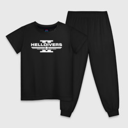 Детская пижама хлопок Helldivers 2 logo
