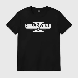 Мужская футболка хлопок Helldivers 2 logo