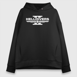 Женское худи Oversize хлопок Helldivers 2 logo