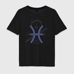 Мужская футболка хлопок Oversize Рыбы - знаки астрологи