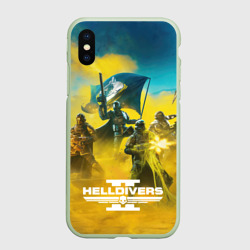 Чехол для iPhone XS Max матовый Сражение helldivers 2