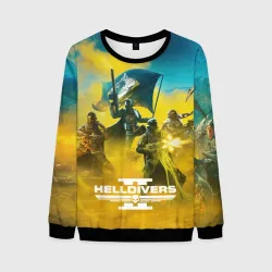 Мужской свитшот 3D Сражение helldivers 2