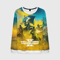 Мужской свитшот 3D Сражение helldivers 2