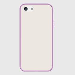 Чехол для iPhone 5/5S матовый Молочный светло-бежевый однотонный цвет 