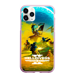 Чехол для iPhone 11 Pro Max матовый Битва helldivers 2