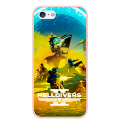 Чехол для iPhone 5/5S матовый Битва helldivers 2