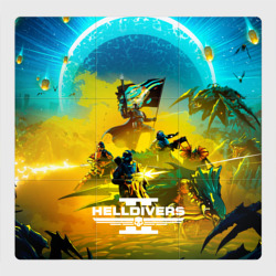 Магнитный плакат 3Х3 Битва helldivers 2