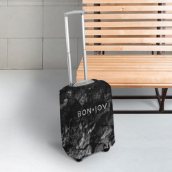 Чехол для чемодана 3D Bon Jovi black graphite - фото 2