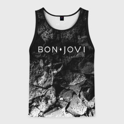 Мужская майка 3D Bon Jovi black graphite