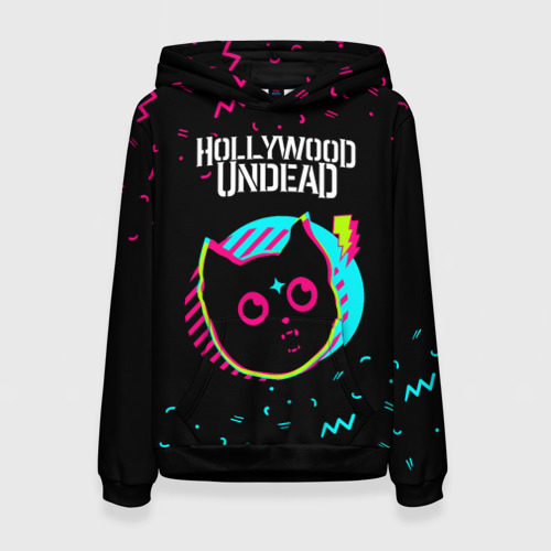 Женская толстовка 3D Hollywood Undead - rock star cat, цвет 3D печать
