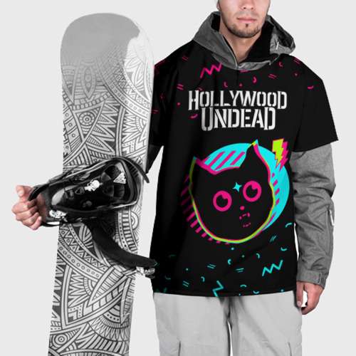 Накидка на куртку 3D Hollywood Undead - rock star cat, цвет 3D печать