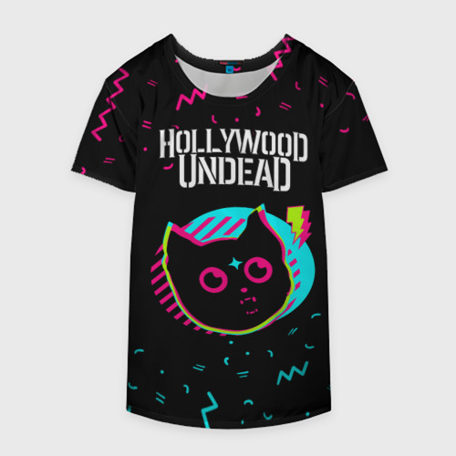 Накидка на куртку 3D Hollywood Undead - rock star cat, цвет 3D печать - фото 4