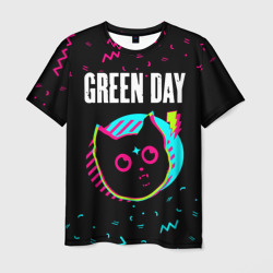 Мужская футболка 3D Green Day - rock star cat