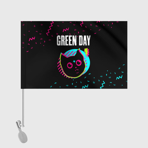 Флаг для автомобиля Green Day - rock star cat - фото 2