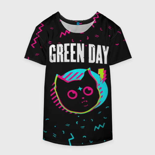 Накидка на куртку 3D Green Day - rock star cat, цвет 3D печать - фото 4