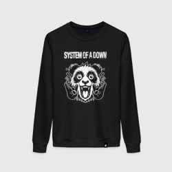 Женский свитшот хлопок System of a Down rock panda