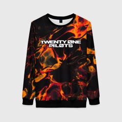 Женский свитшот 3D Twenty One Pilots red lava