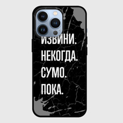 Чехол для iPhone 13 Pro Извини некогда сумо, пока