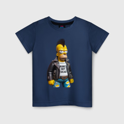 Детская футболка хлопок The harsh Homer Simpson - punk's not dead